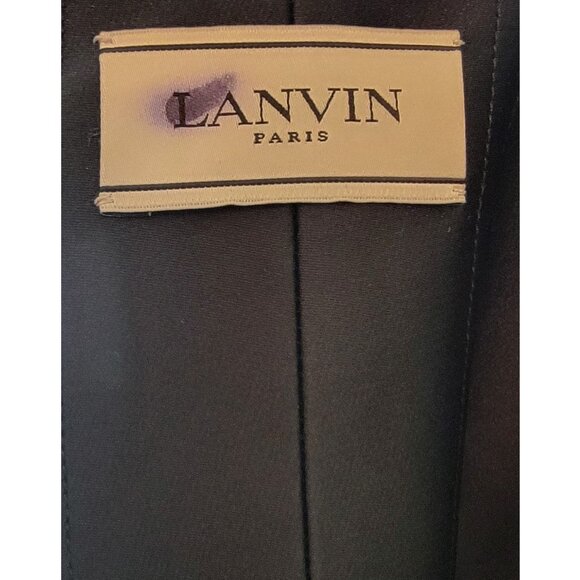 Lanvin Strapless Gown-Velvet Bodice & Draped Skirt Wine/Black Size 40 / US 8 - Picture 6 of 8